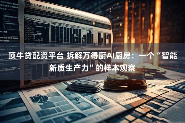 顶牛贷配资平台 拆解万得厨AI厨房：一个“智能新质生产力”的样本观察